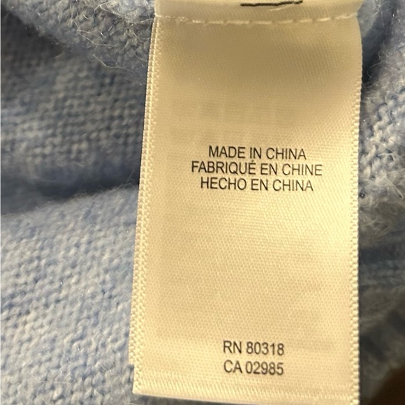 Lucky Brand Off Shoulder Sweater Size Large Light Blue - Picture 13 of 13